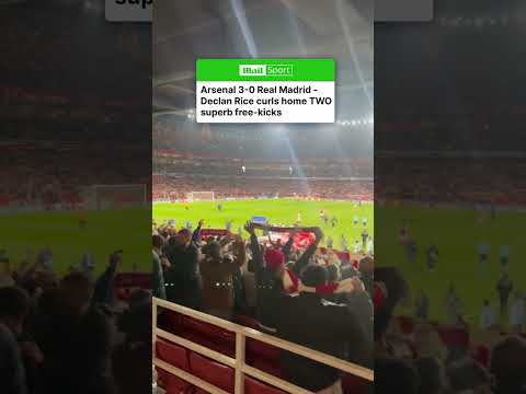 arsenal fans react to their 3 0 win against real madrid f09f9180f09f94a5 arsenal realmadrid declanrice