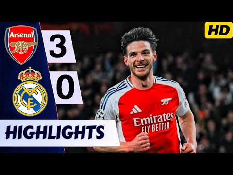 arsenal vs real madrid 3 0 all goals extended highlights champions league 2024 25