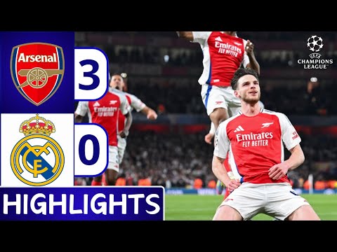arsenal vs real madrid 3 0 all goals highlights uefa champions league 2024 2025