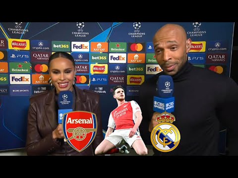 arsenal vs real madrid 3 0 declan rice crazy two goalsf09f92a5 thierry henry and carragher reaction