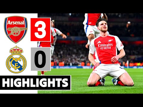 arsenal vs real madrid 3 0 extended highlights goals champions league 24 25