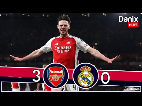 arsenal vs real madrid 3 0 highlights all goals uefa champions league efootball simulation