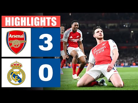 arsenal vs real madrid 3 0 highlights uefa champions league 24 25
