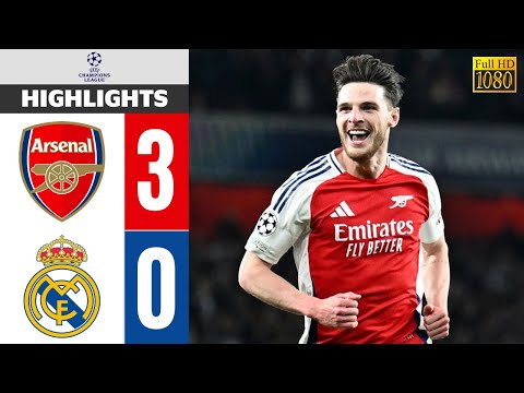 arsenal vs real madrid 3 0 resumen y goles hoy champions league 2024 25
