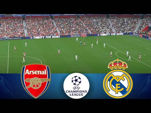 arsenal vs real madrid uefa champions league 2024 25 full match watch along efootball match 1