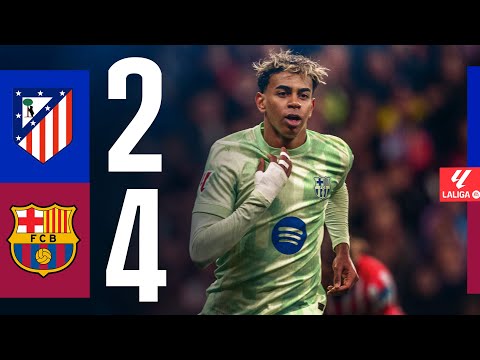 atletico madrid 2 vs 4 fc barcelona laliga 2024 25 md28 with commentary