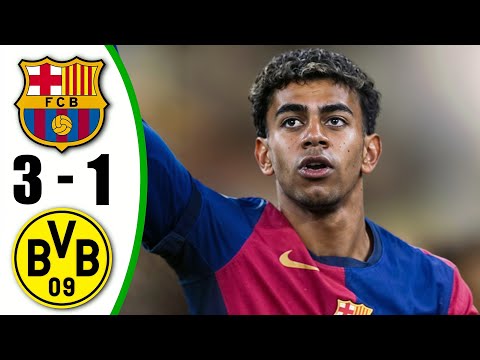 barcelona vs borussia dortmund 3 1 all goals highlights 2025