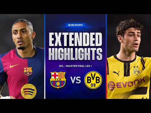 barcelona vs borussia dortmund extended highlights ucl quarter final leg 1 cbs sports golazo