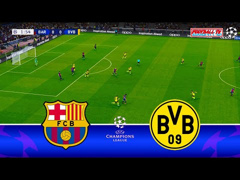 barcelona vs borussia dortmund uefa champions league 2025 full match pes 21 game simulation