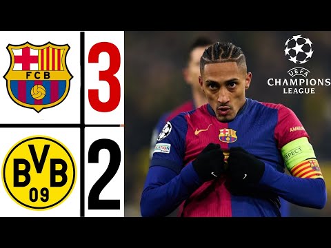 barcelona vs dortmund 3 2 champions league all goals and extended highlights 2025