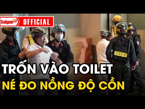 bi csgt tuyt coi nguoi dan ong chay vao toilet de ne do nong do con