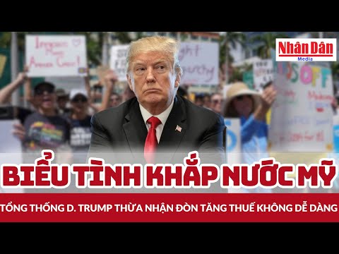bieu tinh khap nuoc my tong thong d trump thua nhan don tang thue khong de dang bao nhan dan