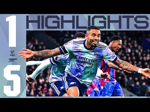 big win highlights crystal palace vs arsenal 1 5 jesus x2 havertz martinelli rice pl