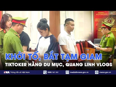 bo cong an thong tin viec khoi to bat tam giam quang linh vlogs va tiktoker hang du muc vna