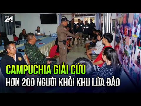 campuchia giai cuu hon 200 nguoi khoi khu lua dao vtv24