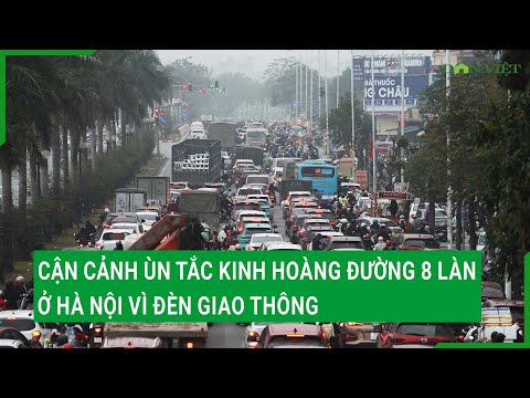 can canh un tac kinh hoang o con duong 8 lan o ha noi vi den giao thong