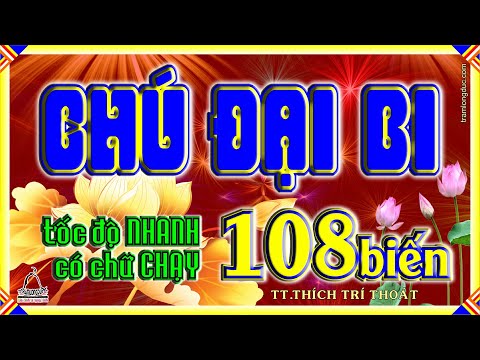 chu dai bi 108 bien nhanh co chu thay thich tri thoat mp3 tung kinh chu dai bi 108 bien moi ngay