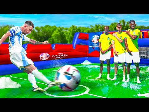 copa america slip n slide football match