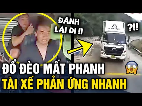dang do deo thi xe mat phanh tai xe container co phan xa nhanh thoat chet gang tac tin 3 phut