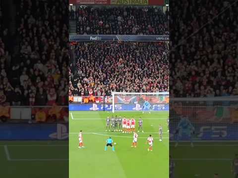 declan rice second free kick goal vs real madrid arsenal vs real madrid 3 0