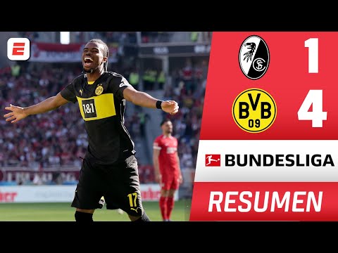 dortmund goleo 4 1 al freiburg dias antes de enfrentar a barcelona en champions league bundesliga