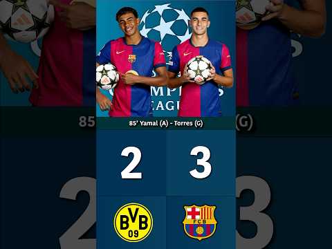 dortmund vs barcelona goals against each other in ucl 11 12 2024