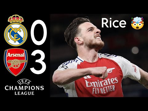 f09f94b4 arsenal vs real madrid 3 0 extended highlights goals champions league 2025