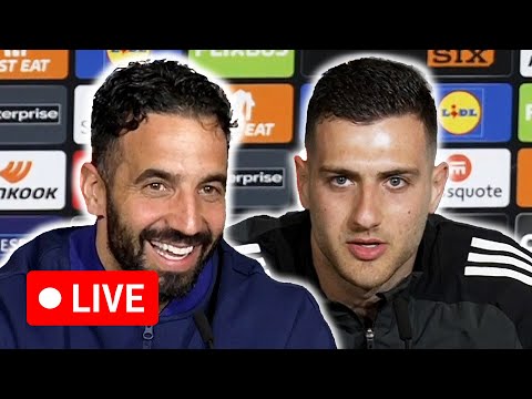 f09f94b4 live ruben amorim and diogo dalot pre match press conference lyon v man utd