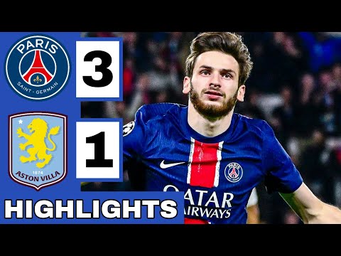 f09f94b5psg vs aston villa 3 1 extended highlights uefa champions league quarter finals