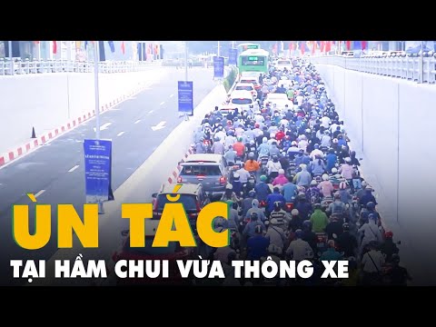 flycam canh un tac tai ham chui 700 ti dong vua thong xe o ha noi