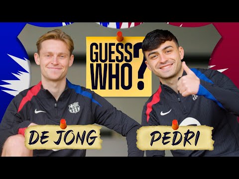 frenkie de jong pedri play guess who champions league edition fc barcelona f09f9180f09f94b5f09f94b4