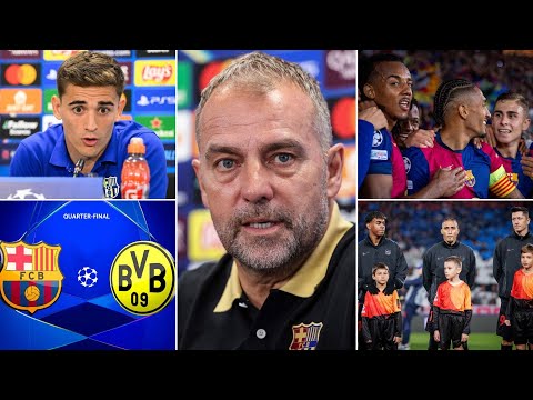 hansi flick gavi speak ahead of barcelona vs dortmund starting line up confirmed