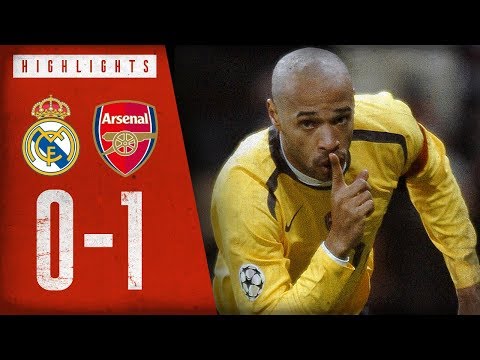henry on fire real madrid 0 1 arsenal champions league highlights feb 21 2006
