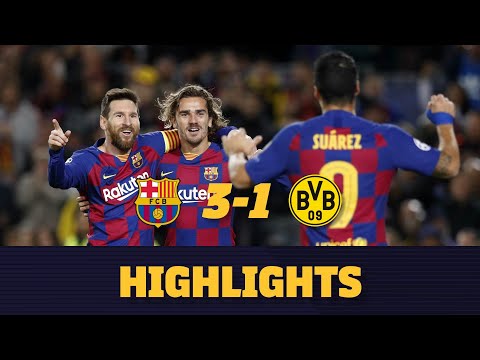 highlights barca 3 1 borussia dortmund