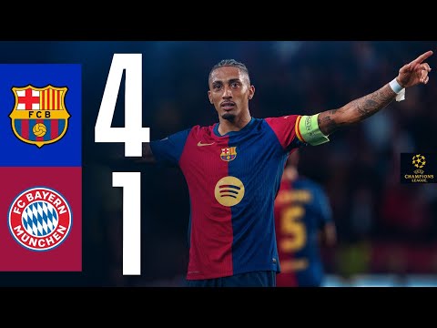 highlights fc barcelona 4 vs 1 bayern munich uefa champions league 2024 25