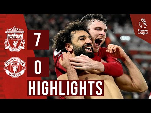 highlights liverpool 7 0 man united salah breaks club record as reds score seven
