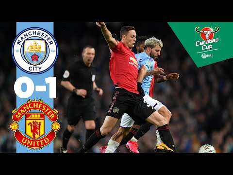highlights man city 0 1 man utd city reach carabao cup final