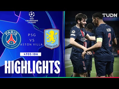 highlights psg vs aston villa uefa champions league 4tos final 24 25 tudn