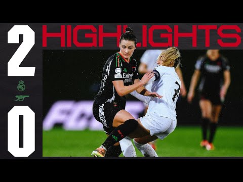 highlights real madrid 2 0 arsenal women all the key moments from madrid uwcl