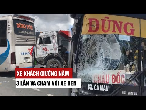 hu hon vi tai nan xe khach giuong nam 3 lan va cham voi xe ben
