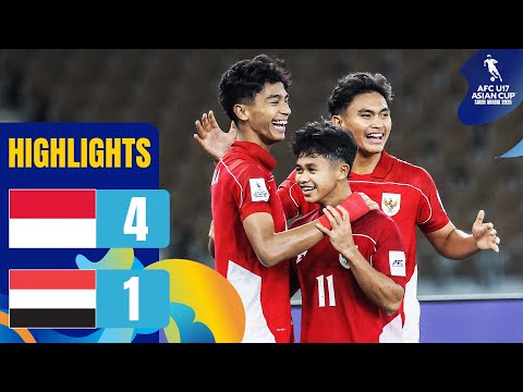 indonesia vs yemen highlights afc u17 asian cup 2025