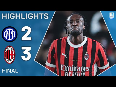 inter milan 2 3 highlights abraham scores last minute winner ea sports fc supercup 2025