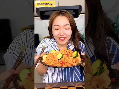 ke hoach bi mat an chan ga mot minh cua co vo mukbang food anuong anvat shorts