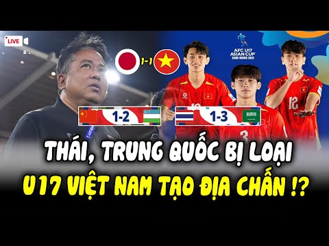 ket qua vck u17 chau a 2025 thai lan trung quoc bi loai u17 vn tao dia chan truoc nhat ban