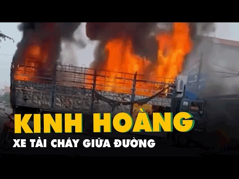 khoanh khac xe tai chay du doi tai xe danh lai tim cho it dan cu giam thiet hai