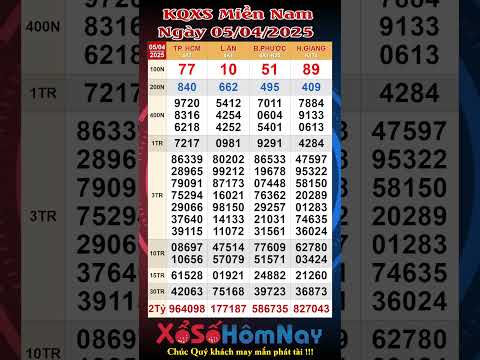 kqxsmn ket qua xo so mien nam ngay 05 04 2025 xsmn tp hcm xshcm long an xsla binh phuoc