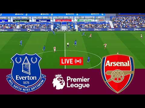 live everton vs arsenal premier league 24 25 full match video game simulation