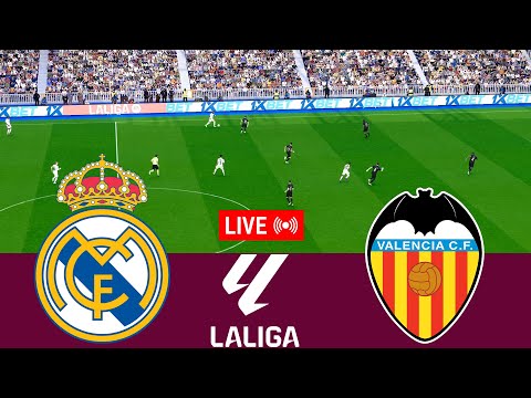 live real madrid vs valencia la liga 24 25 full match video game simulation