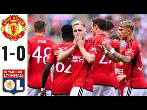 manchester united vs lyon 10 highlights goals preseason friendly 19th july 2023