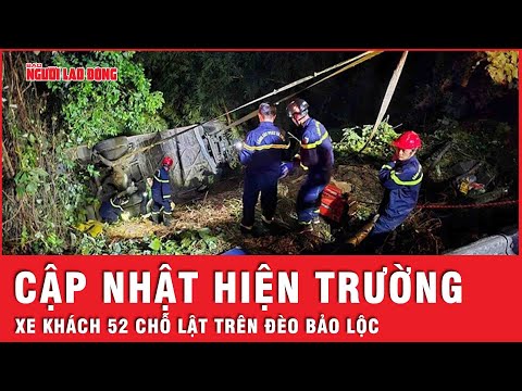 nong nhieu nguoi hoang loan la het keu cuu trong xe khach 52 cho lat tren deo bao loc tin tuc